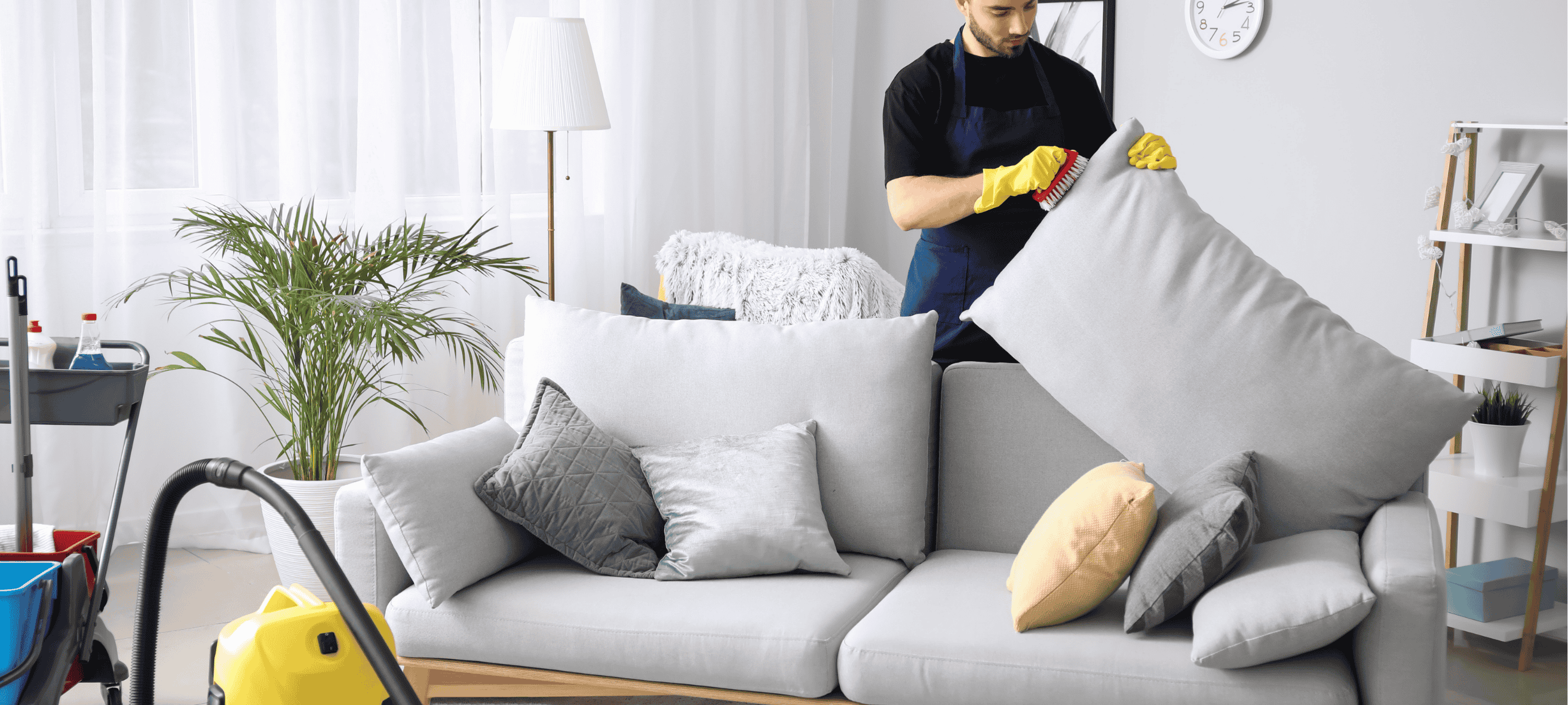 Sofa and upholstery deep cleaning service in Gurgaon by Worth Care Drycleaner